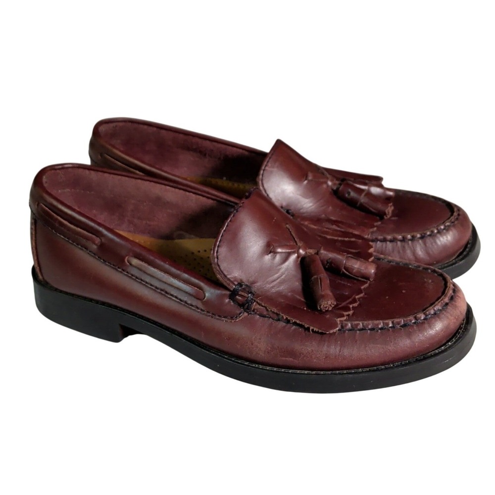 GH Bass Weejuns Marietta II Loafers Womens Size 6.5M Brown Leather Tassel Kiltie